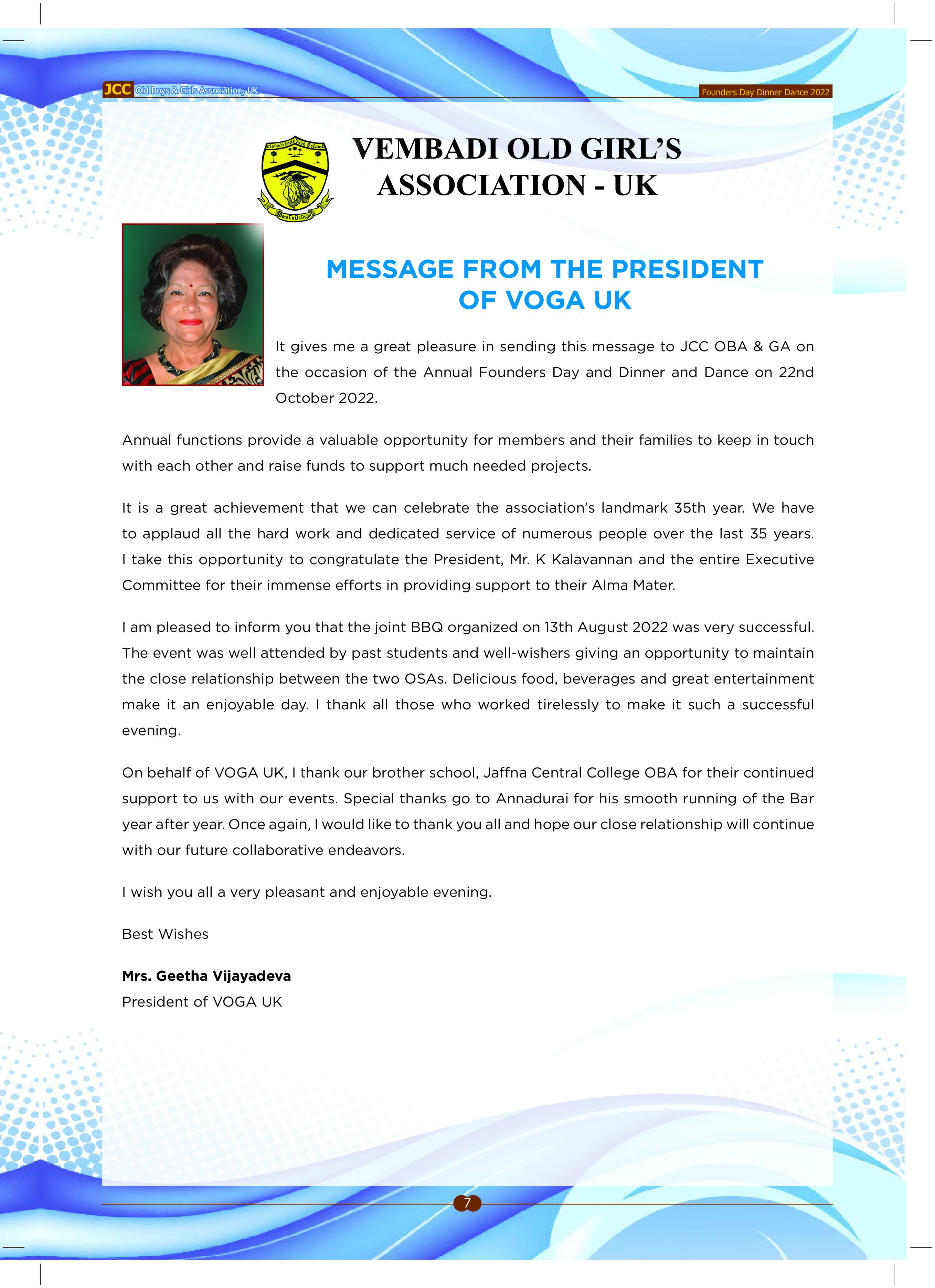 JCC OBA UK Newsletter - 2022 Page 6